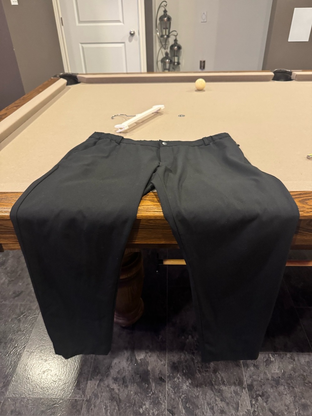 H&M Men's Black Dress Pants - Classic Straight Fit XL